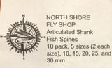 NSFS - Articulated Shank Fish Spines, 10 pack kits,