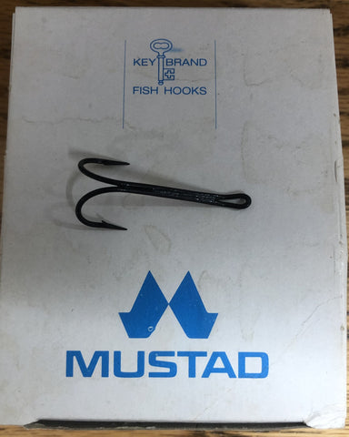 Mustad-Best Kirby Hooks Vintage Size 4/0 Ringed Black Box of 100 #3135