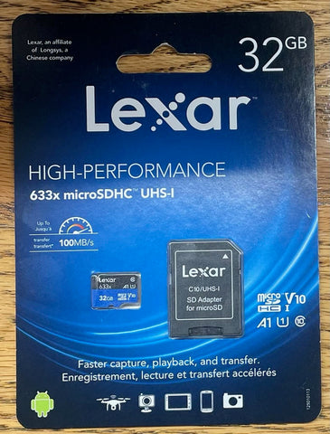 LEXAR -  32 GB Micro SDHC card and adaptor